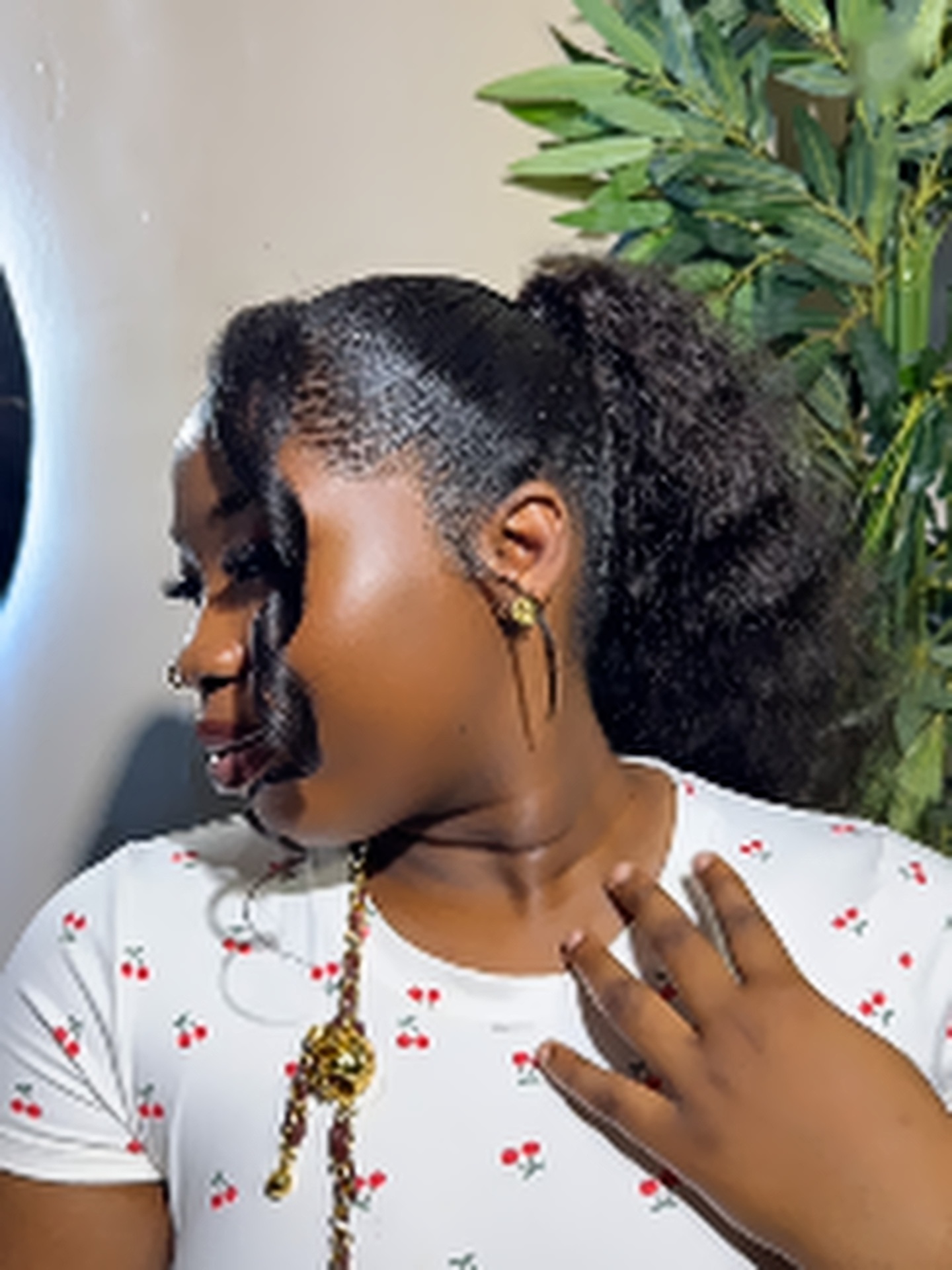 Installed ponytail hair look by Enjay Beauty Hub